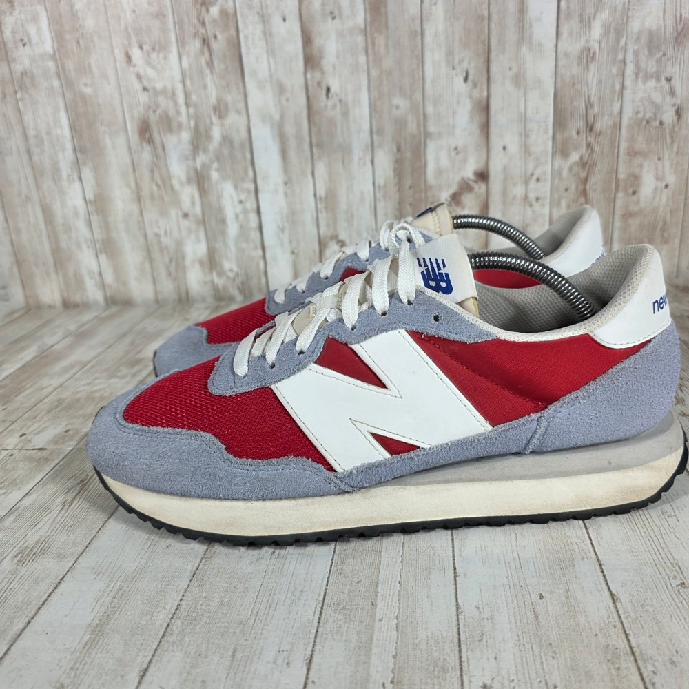 New Balance 237 VB Men's Red Grey White Casual Sneakers Shoes Size 10.5 - Picture 2 of 8